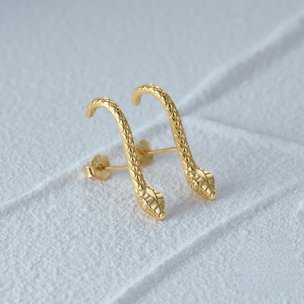 Designer Unisex S925 Silber Schlangen Ohrstecker