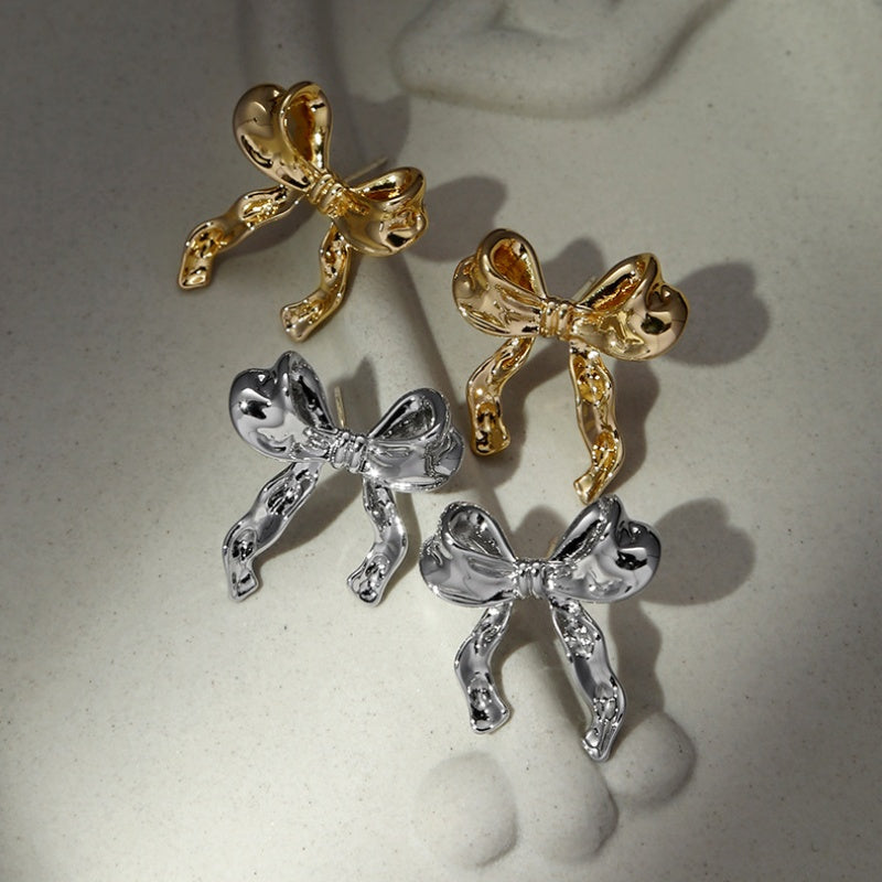 Chic Bow Metal Stud Earring