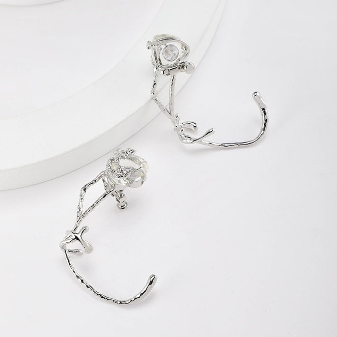 Süße Y2K Mädchen Lila Herz Ohr Manschette