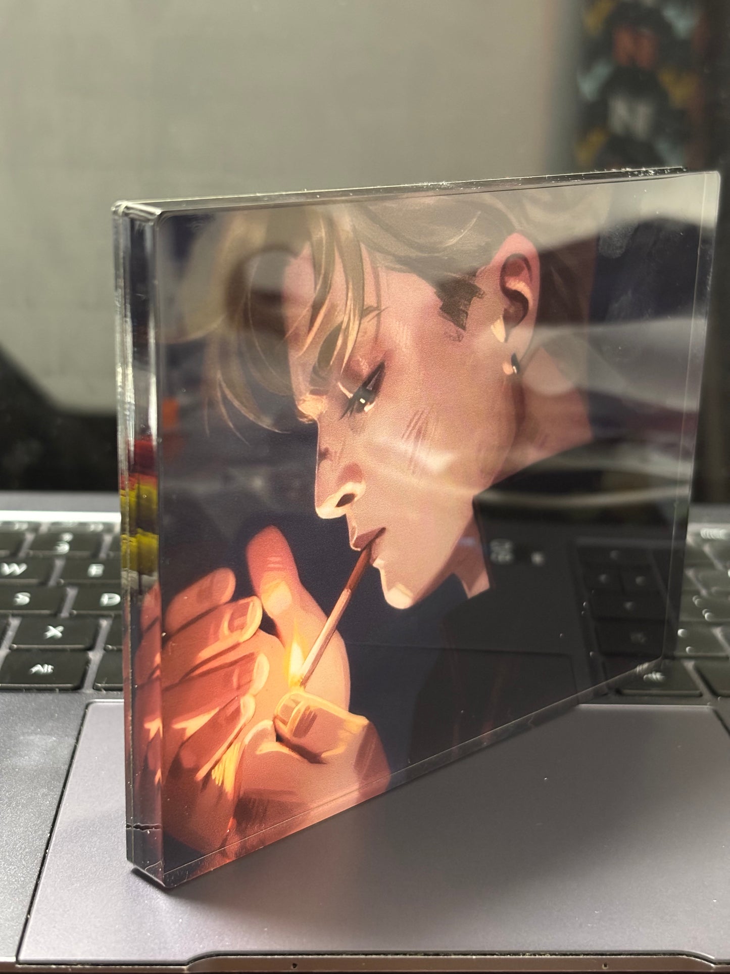 Andrew Smoking Acrylic Block