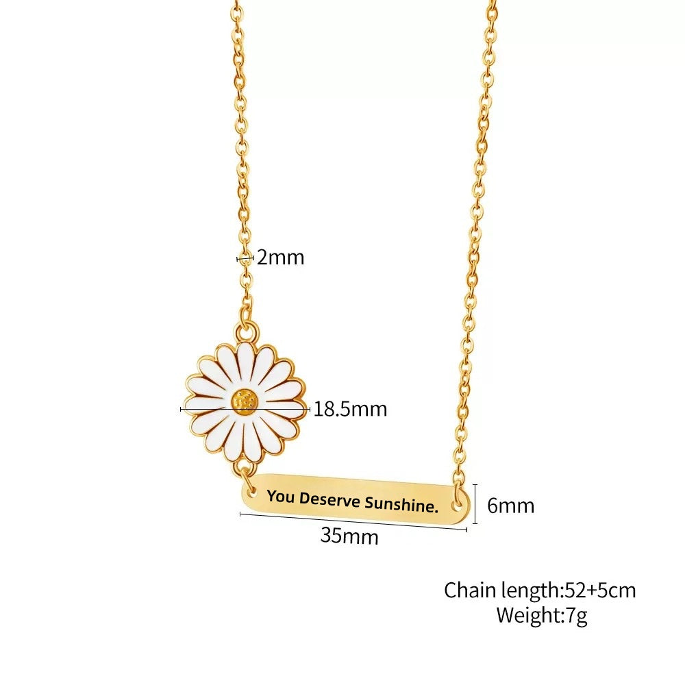 You Deserve Sunshine. Necklace