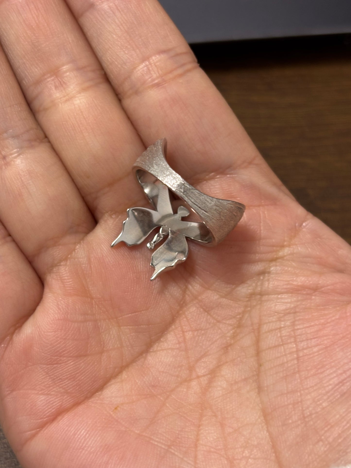 Designer S925 Silver Butterfly Ring