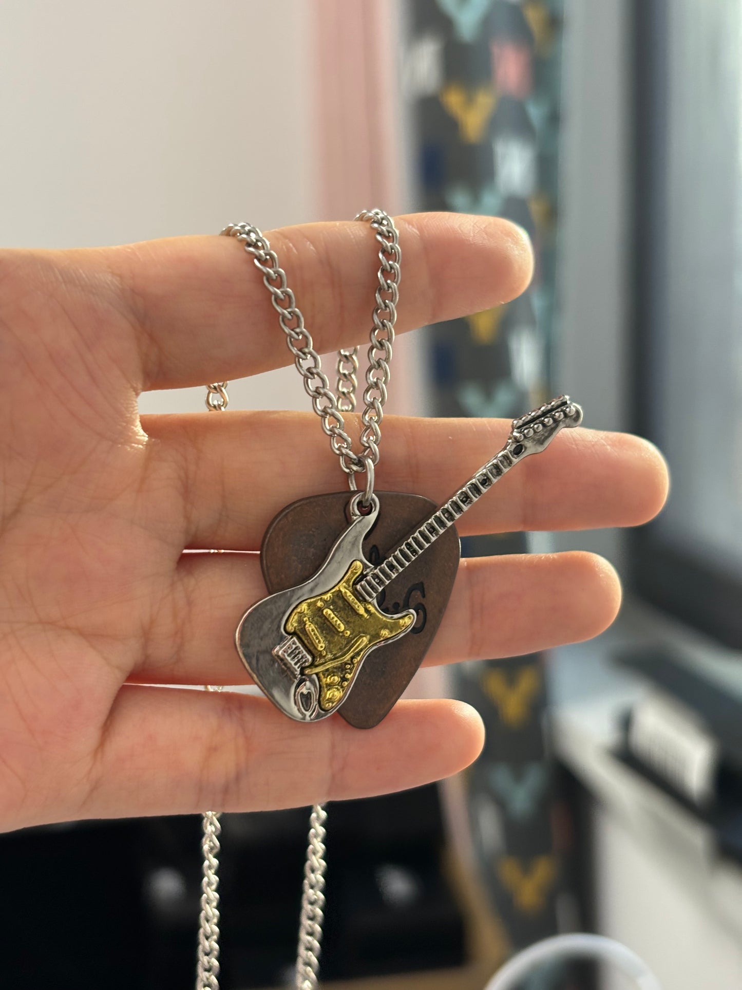 Starry Night Guitar Pick Necklace