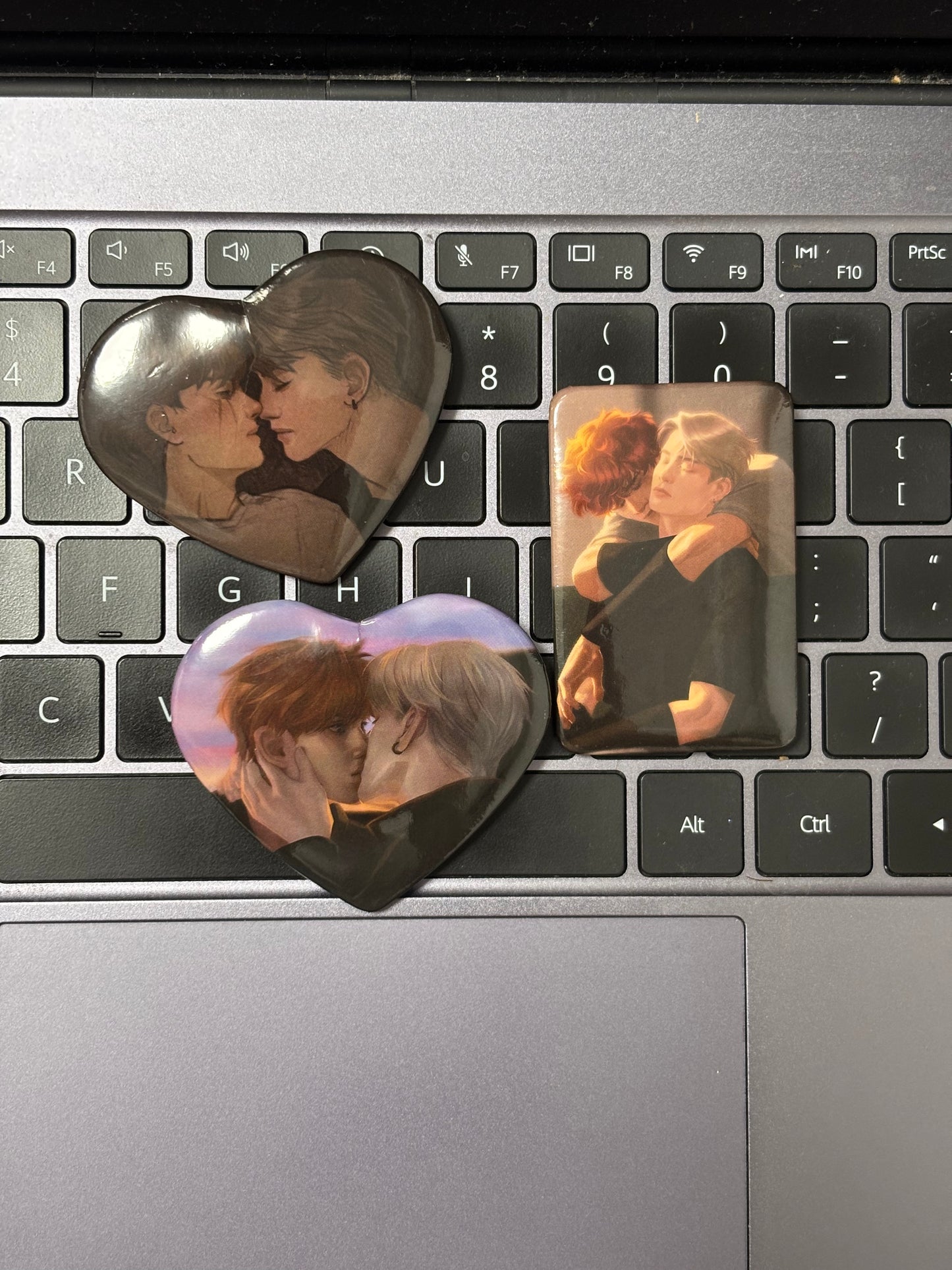 "Yes or No" & "I'm Fine" Pin Set · Andreil Minimalist Flair · Unofficial Tribute