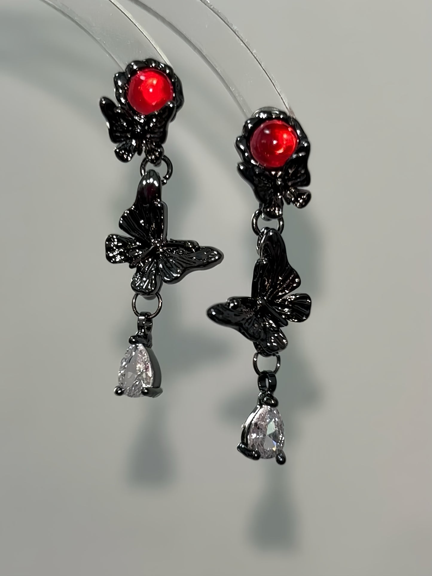 Goth Vampire Butterfly Ear Studs