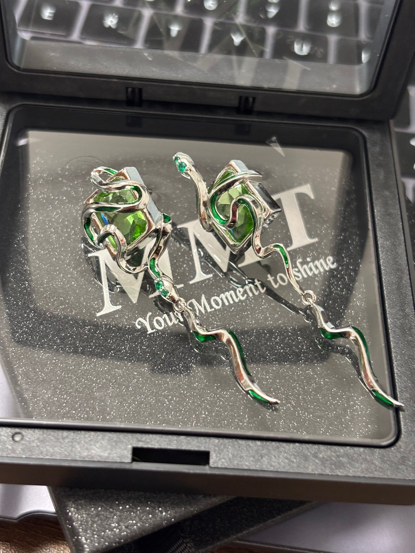 Enchanted Snake Statement Earrings for Baizhu