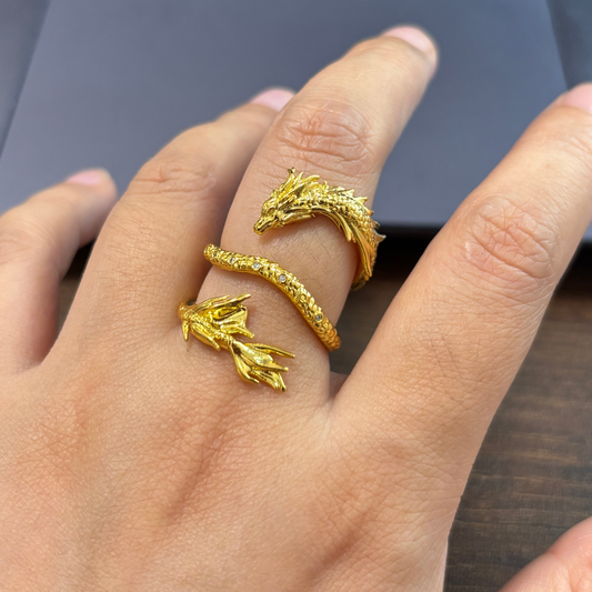 Designer Dragon Adjustable Ring
