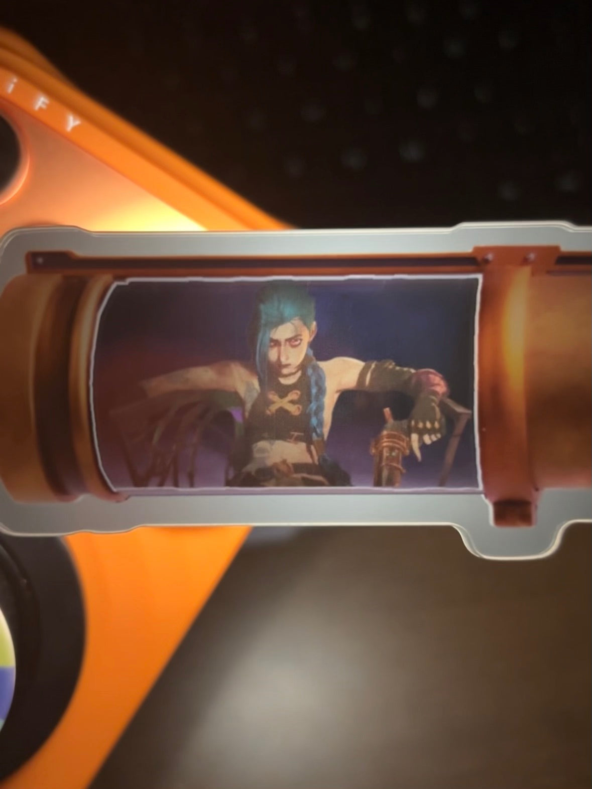 Acrylic Gun Style Mirror for Jinx Arcane · Fan-made