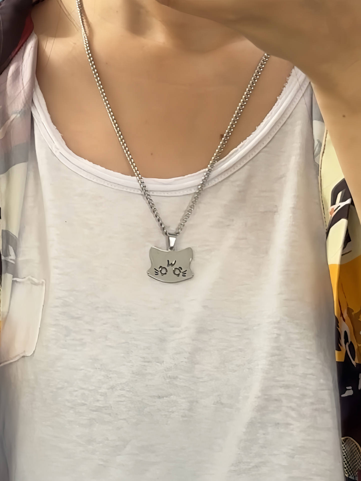 Scara Cat Stainless Steel Necklace