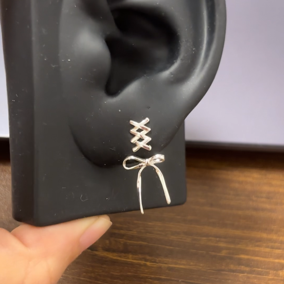 Sweet Girl Designer Bow Stud Earrings