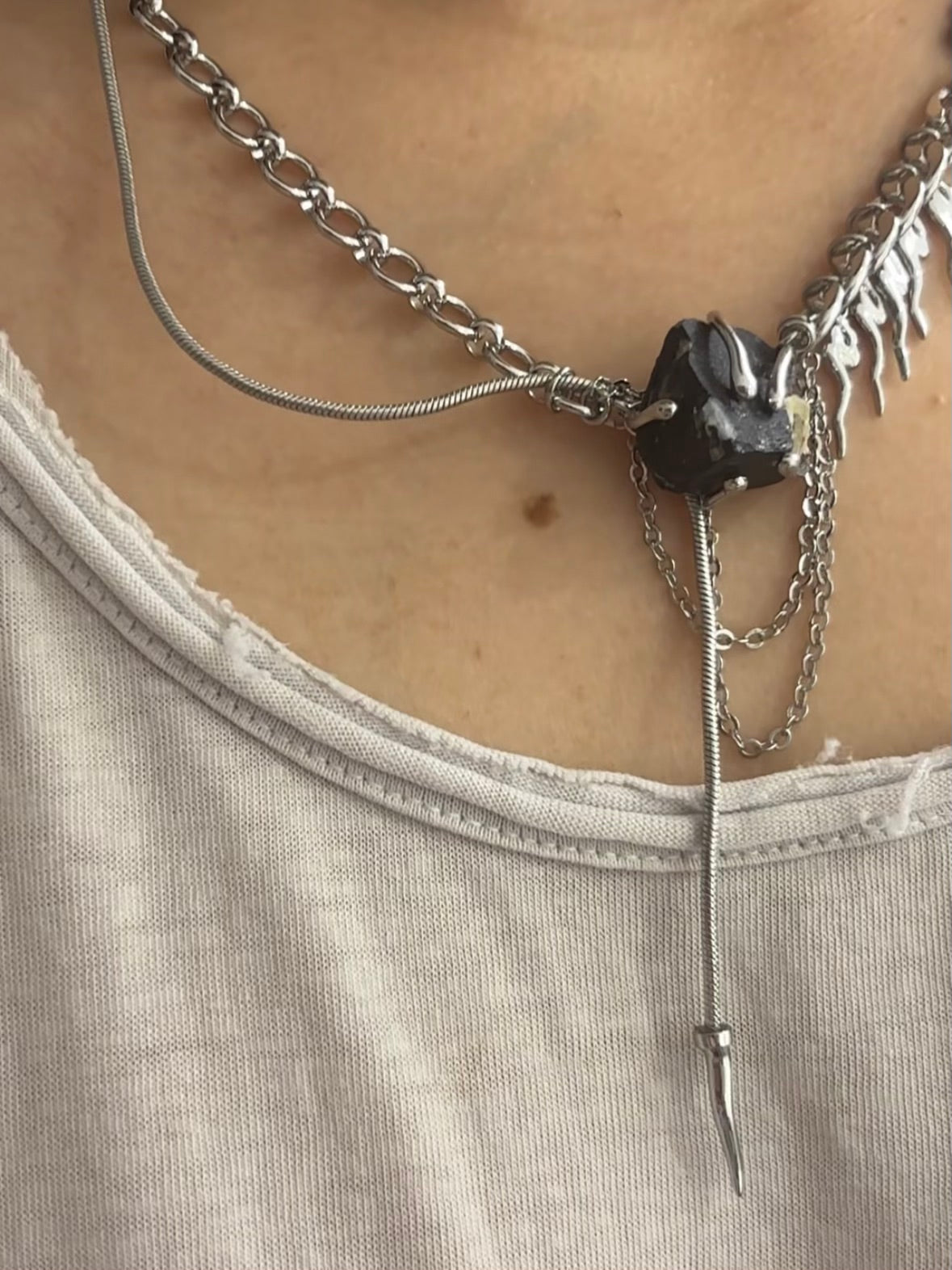 Unique Scorpion Natural Stone Necklace