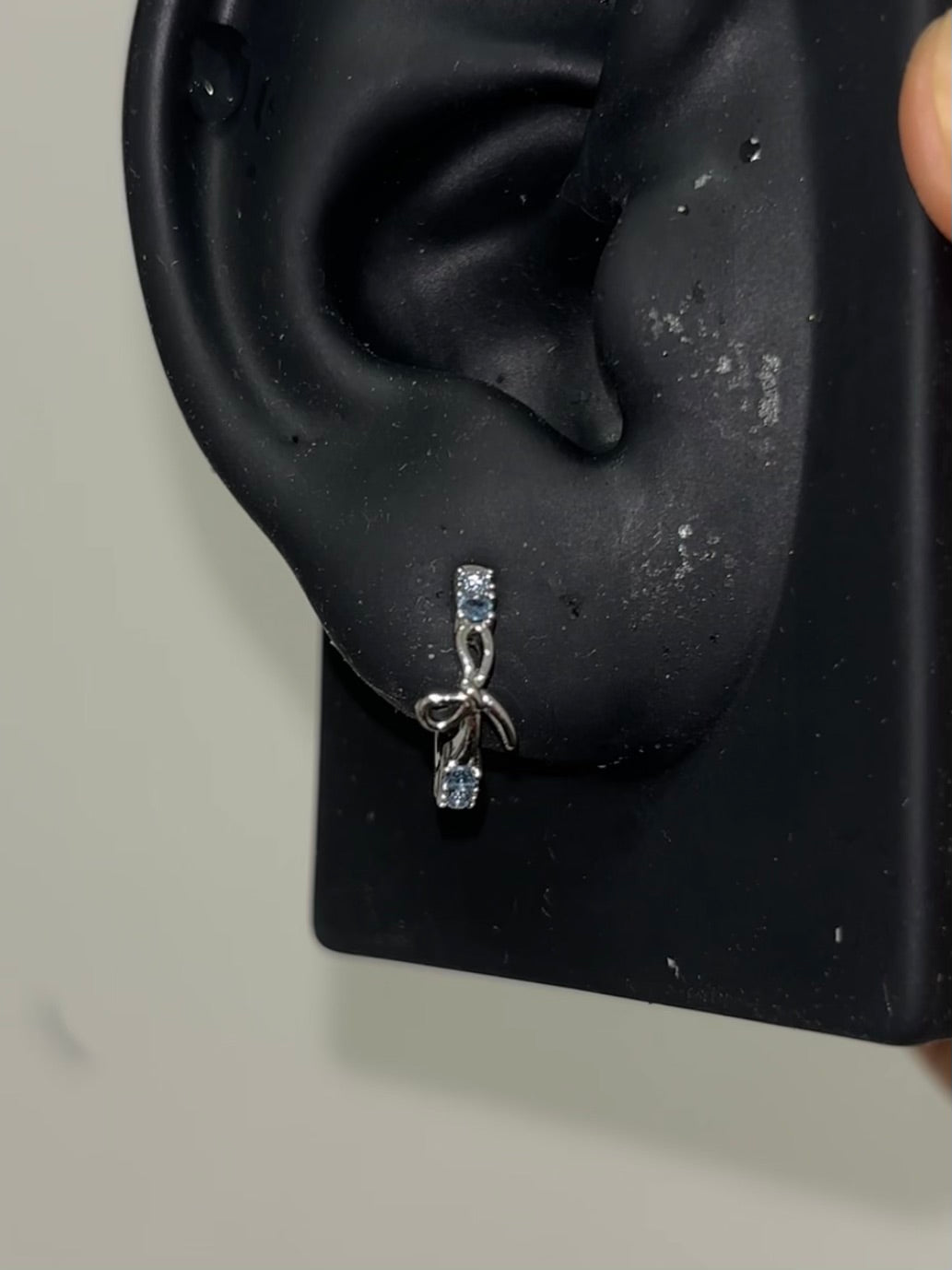 Sweet Rhinestone Bow & Mermaid Earrings for Kokomi