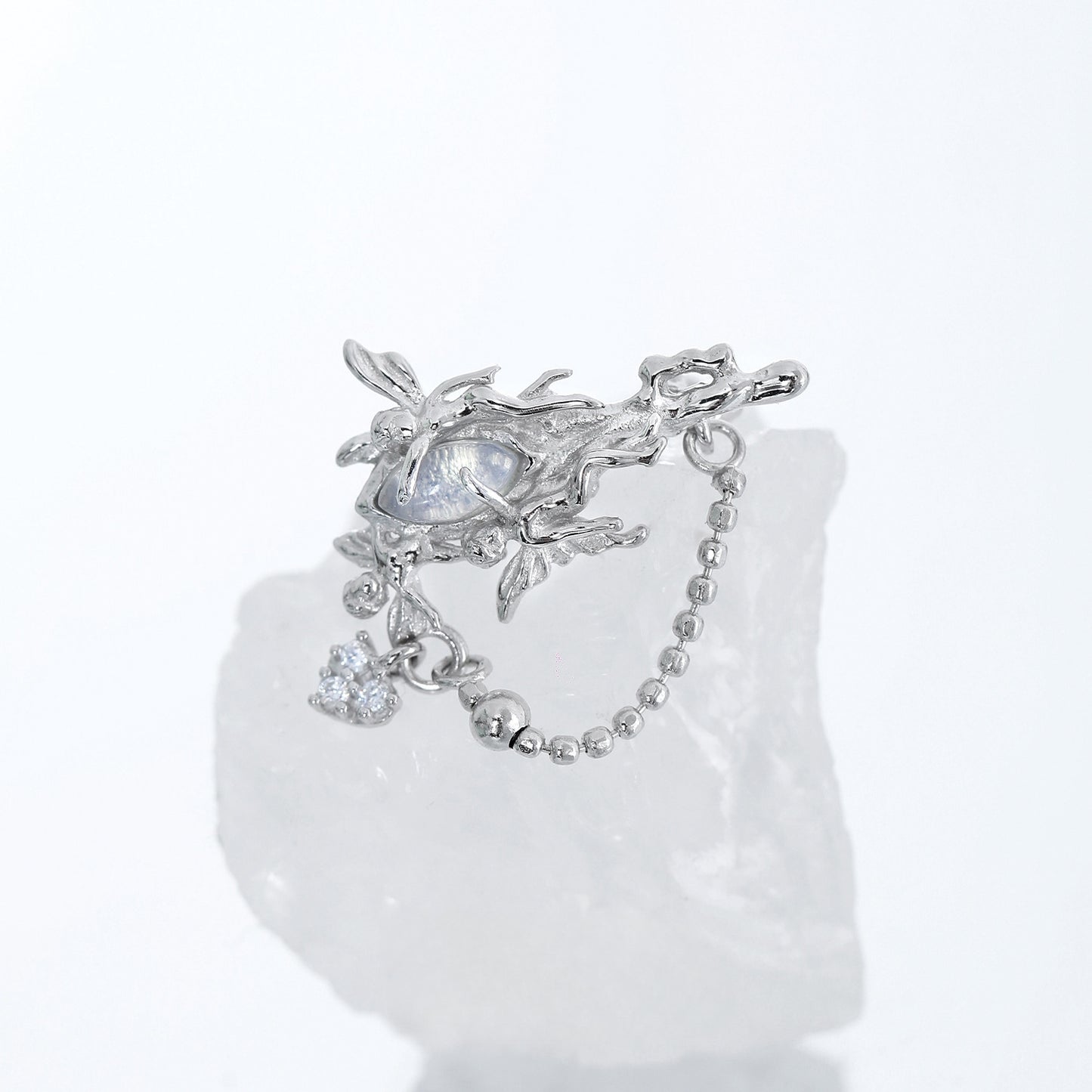 Schicke süße S925 Silber Opal Ohrringe