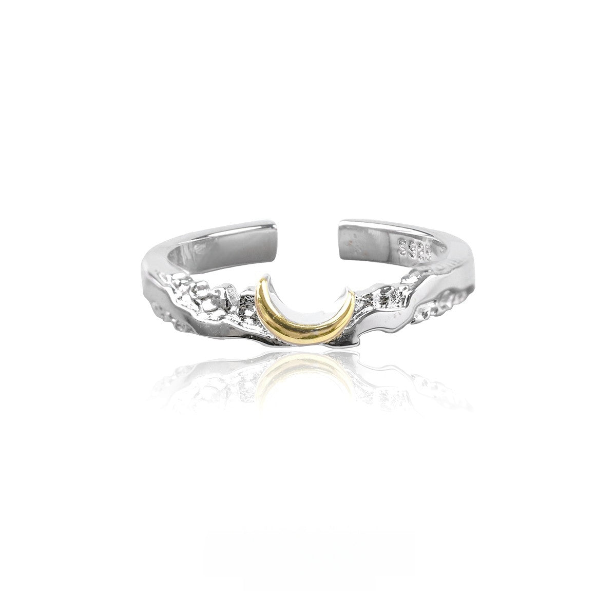 S925 Silber Sonne & Mond Designer Paar Ring