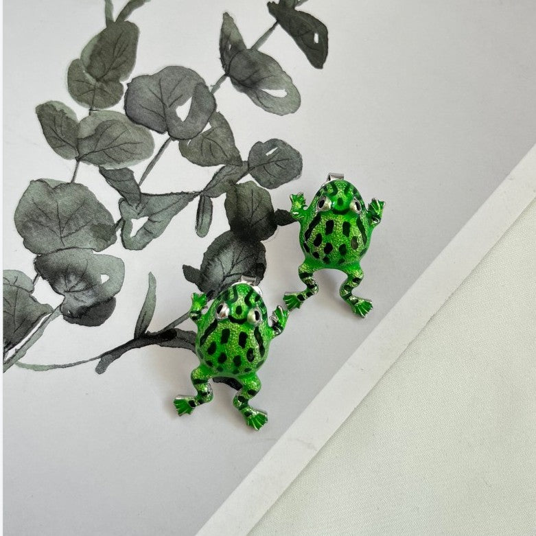 Niedliche Frosch-Ohrringe im Unisex-Design