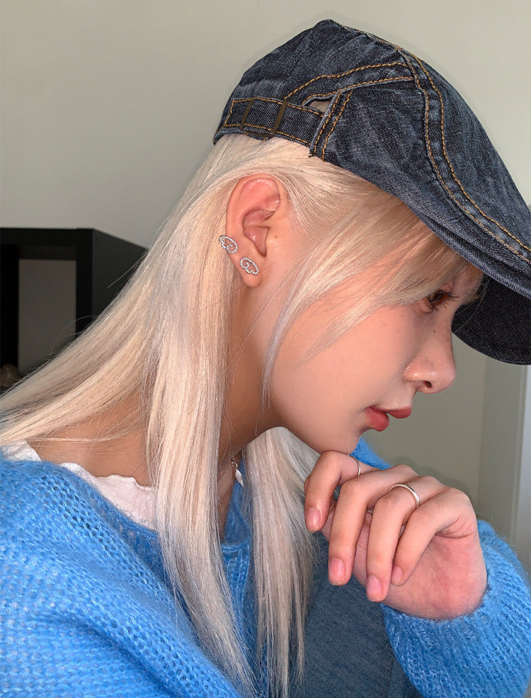 Sweet & Cool Little Angel Wing Stud Earrings