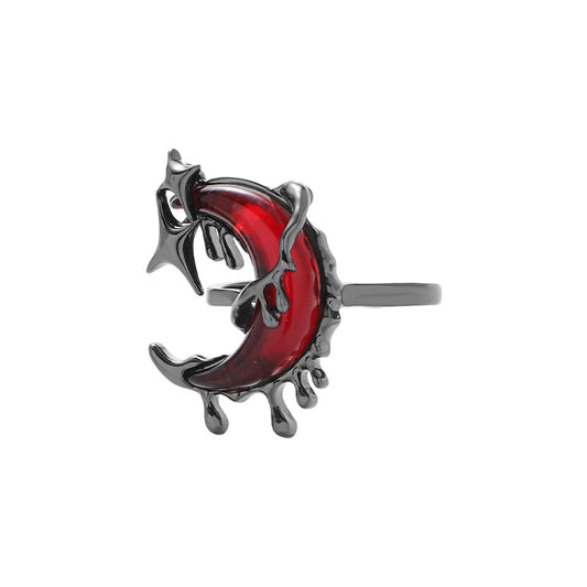 Bague réglable Gothique Lune de Sang