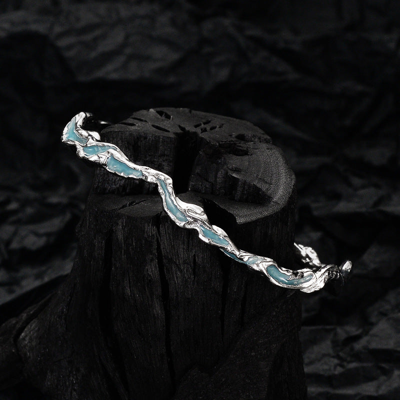 S925 Silber Blau Designer Ozean Armband