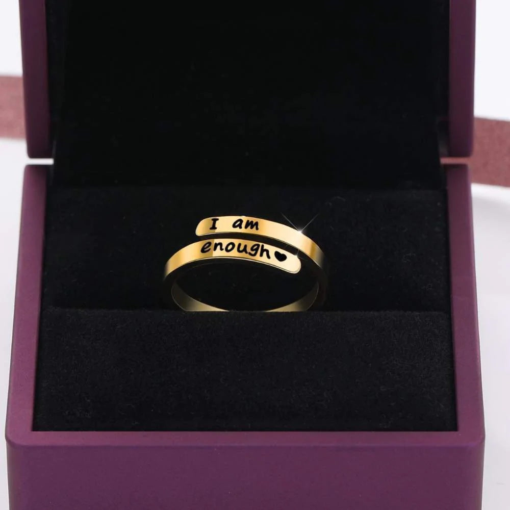 S925 Silber Ich bin genug Ring