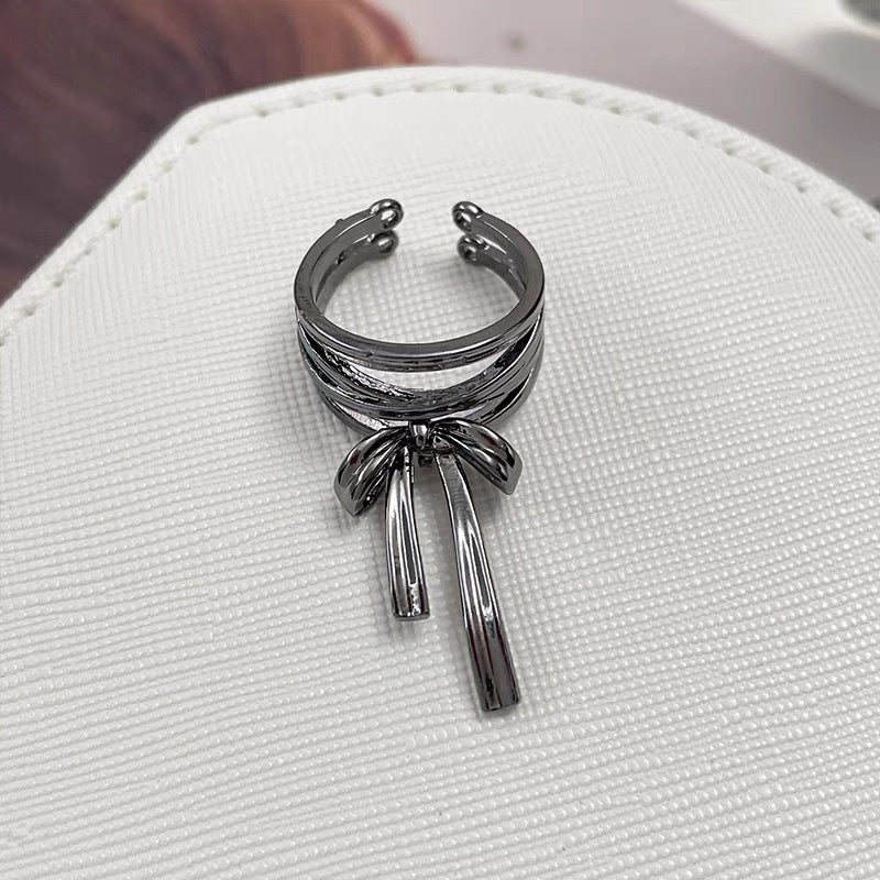 Bague Métal Nœud Papillon Ballerine Douce Fille