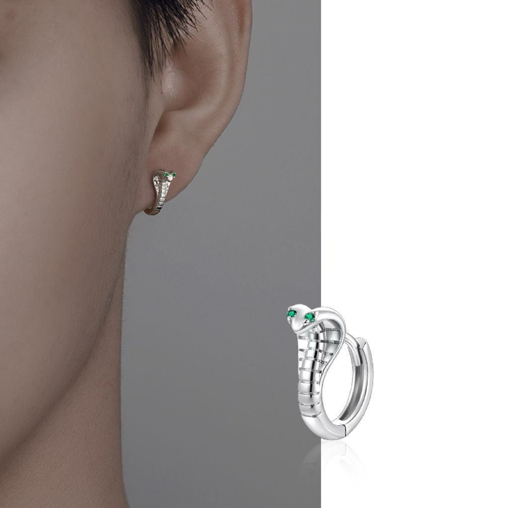 Unisex Chic Designer Small Cobra Snake Earring