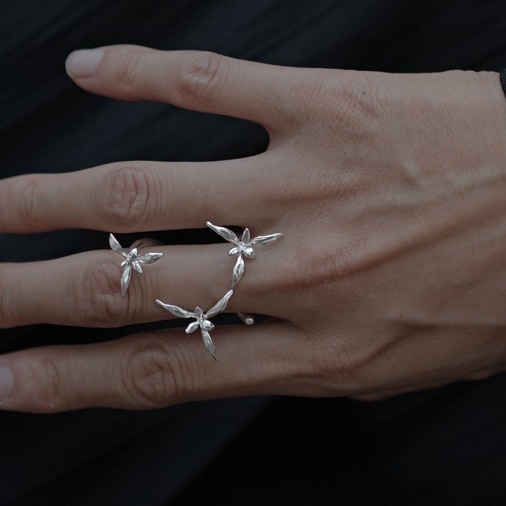 Elegant Orchid Flower Ring