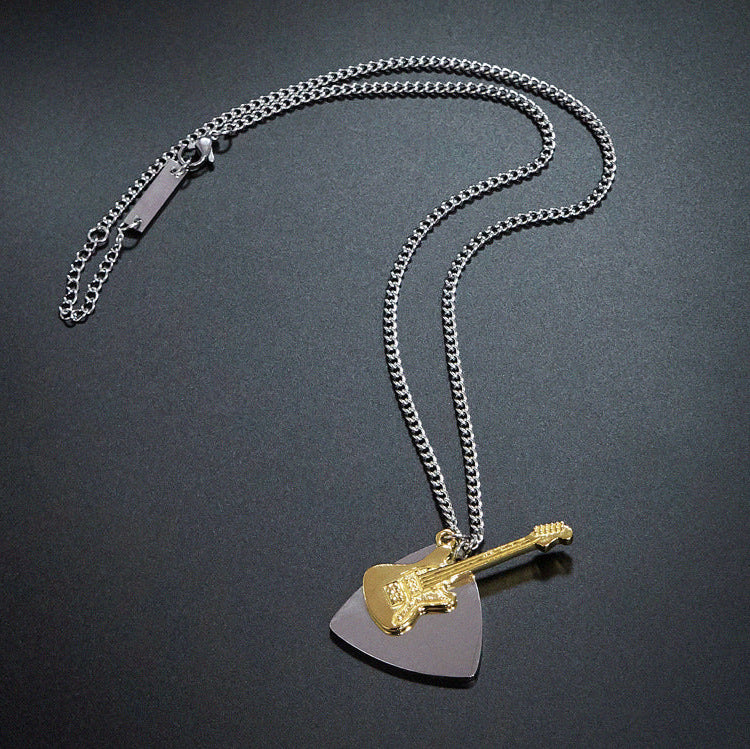 Chic Unisex Guitar Pick Necklace
