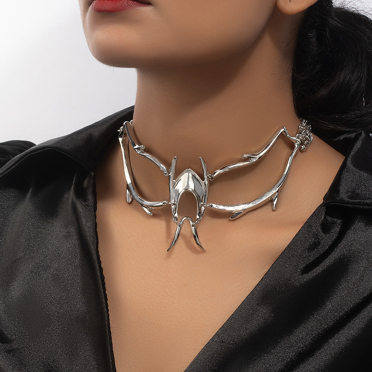 Silberne Cyberpunk-Gesichtsmaske, Unisex