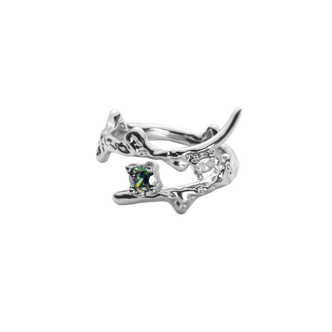 Designer Unisex Spezial-Interesse Strass verstellbarer Ring