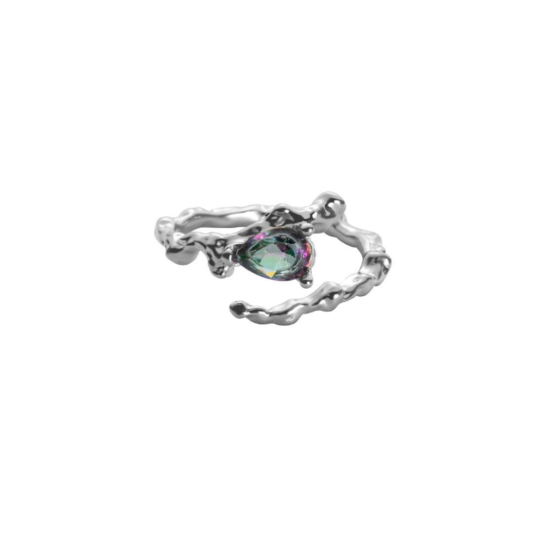 Designer Unisex Spezial-Interesse Strass verstellbarer Ring