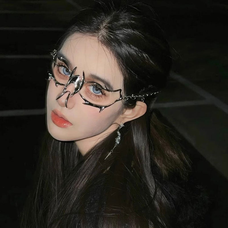 Silberne Cyberpunk-Gesichtsmaske, Unisex