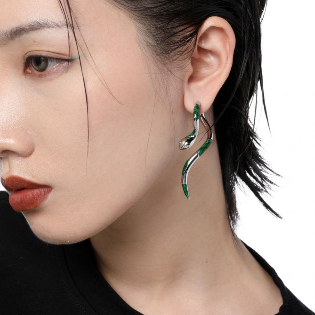 Slytherin Designer Unisex Grün Ohrstecker