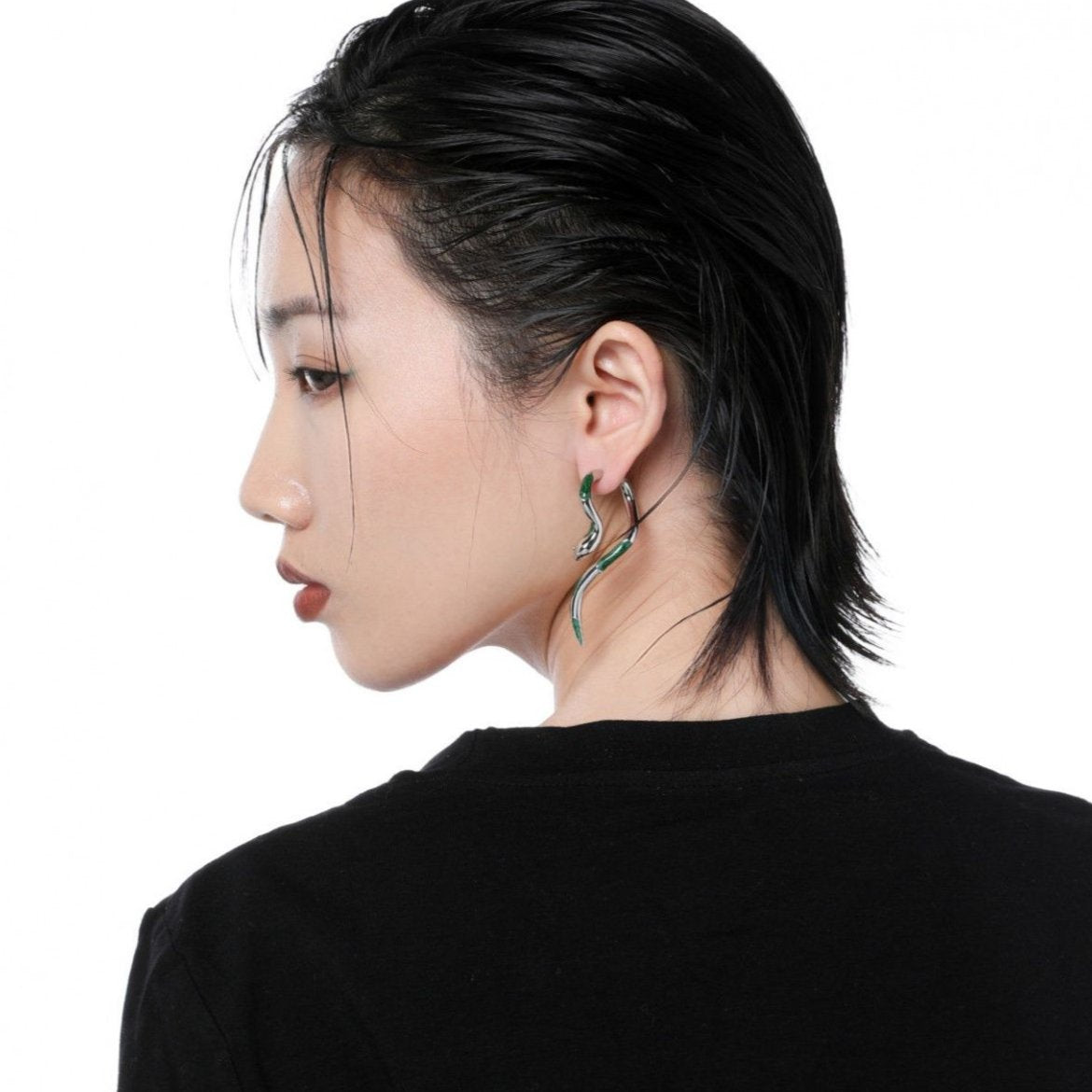 Slytherin Designer Unisex Grün Ohrstecker