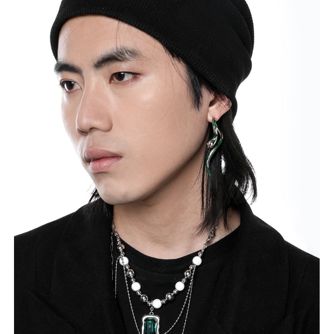 Slytherin Designer Unisex Grün Ohrstecker