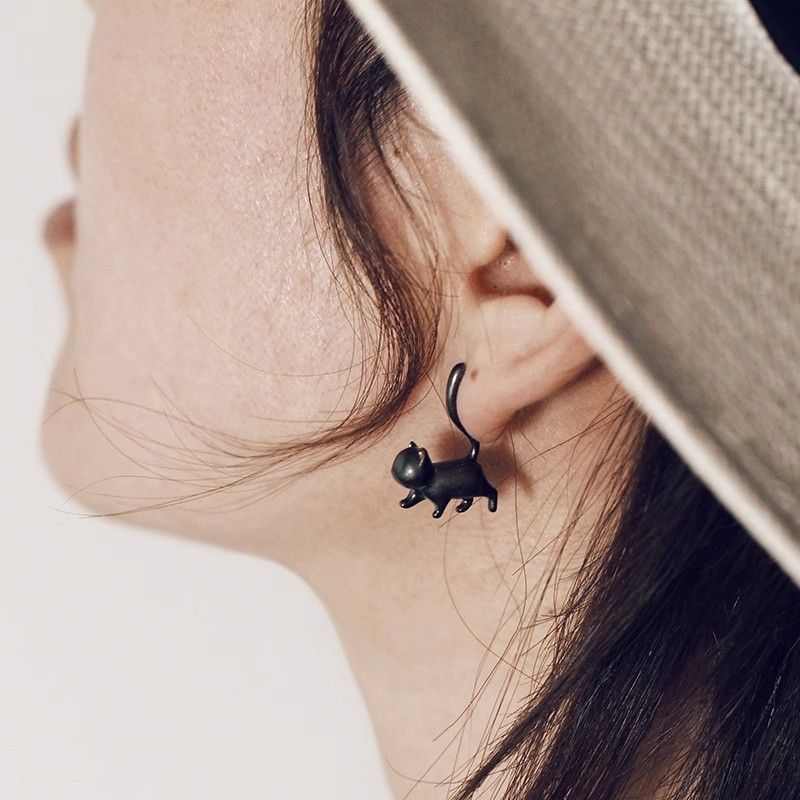 Designer-Ohrstecker mit süßer Katze für Mädchen