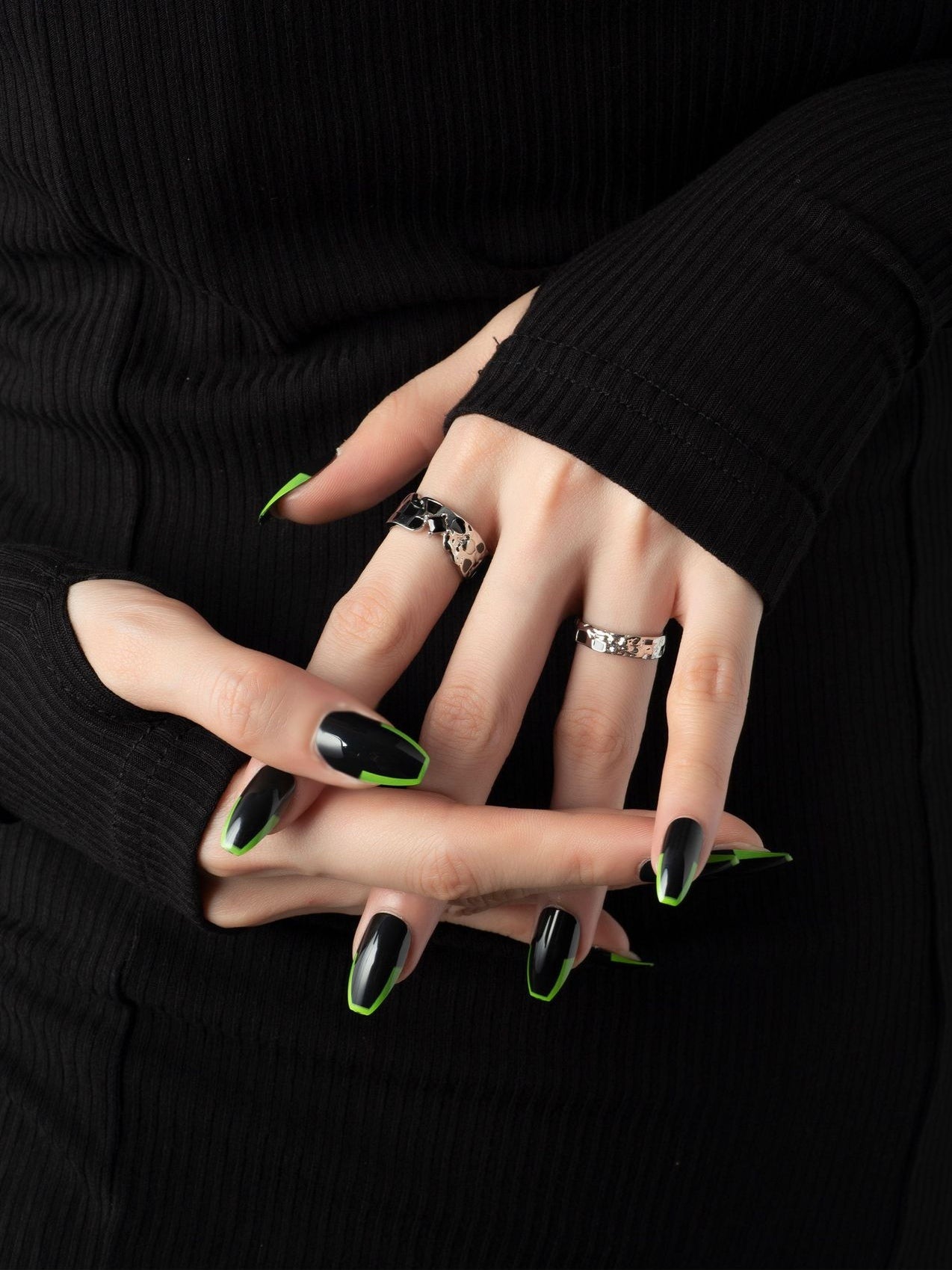 Designer Unisex Schwarz-Weiß Schachbrett Ring