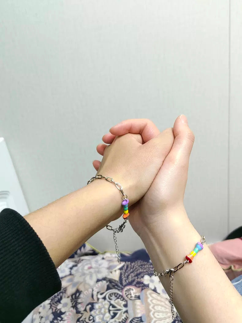Les Cute Regenbogen-Welpen-Paar-Armband