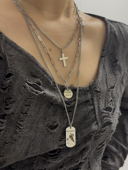 Trible Layer Cross Necklace for for Ilya