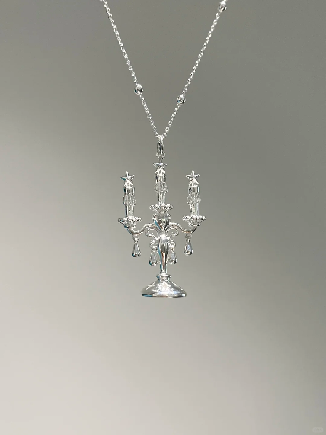 Vintage Silber Kerzenständer Stern Halskette