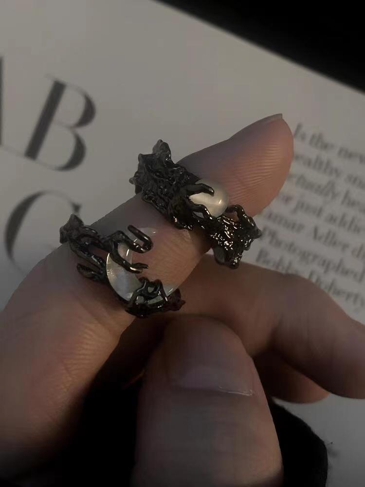 Offener Designer-Sonne- und Mondpaarring