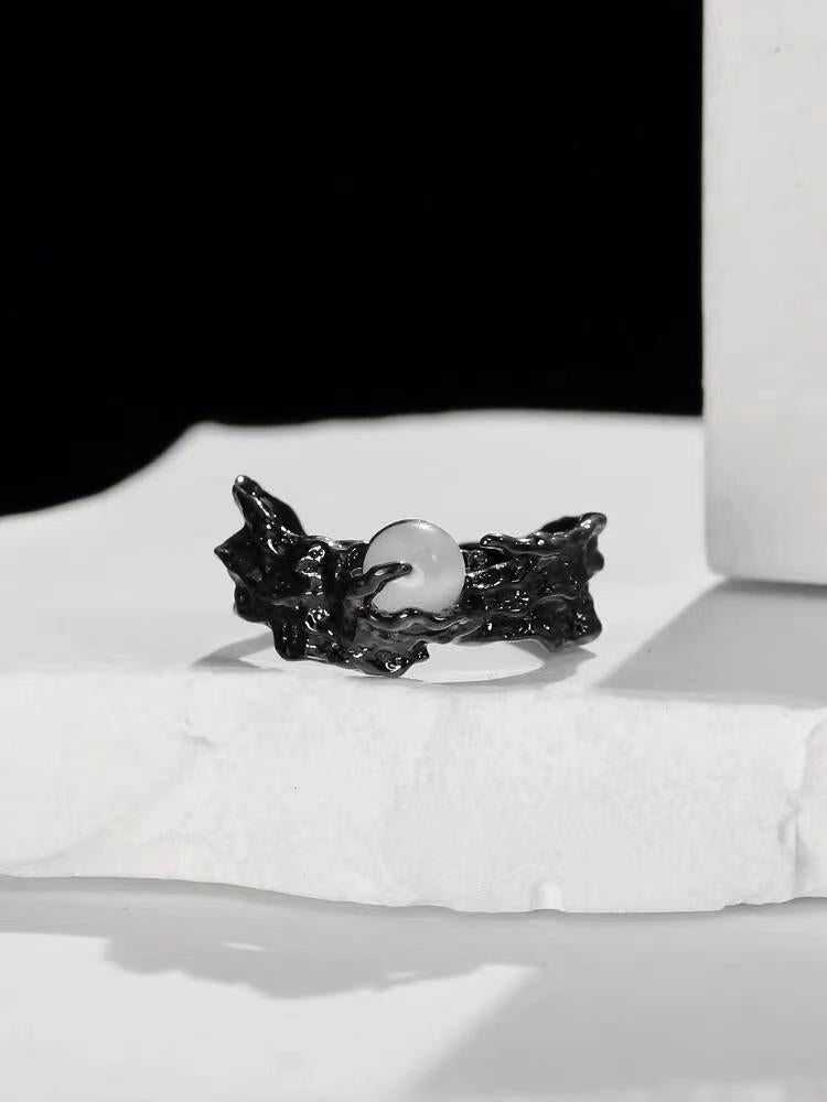 Offener Designer-Sonne- und Mondpaarring