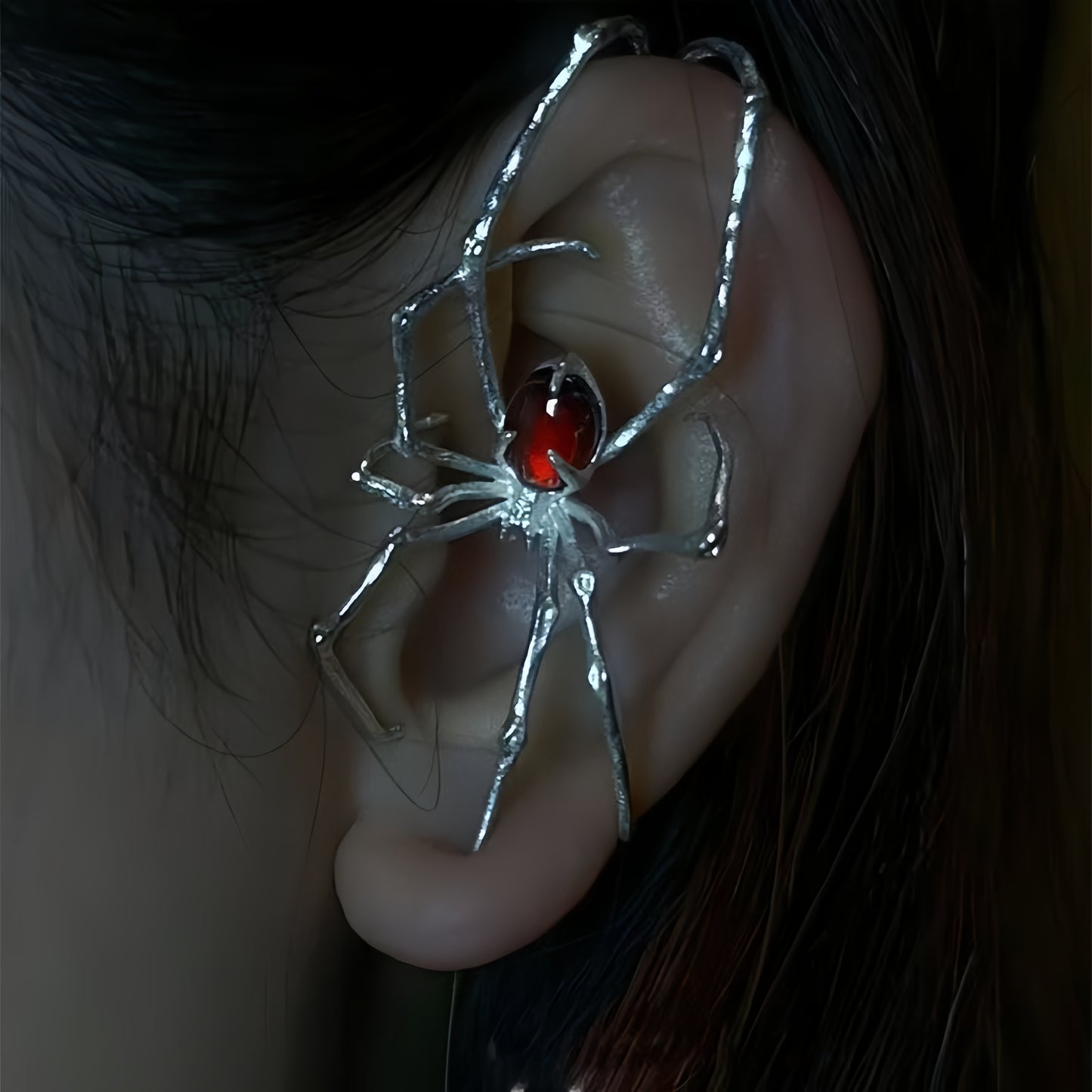 High Quality Goth Designer Spider Crawling Earring[Single One]