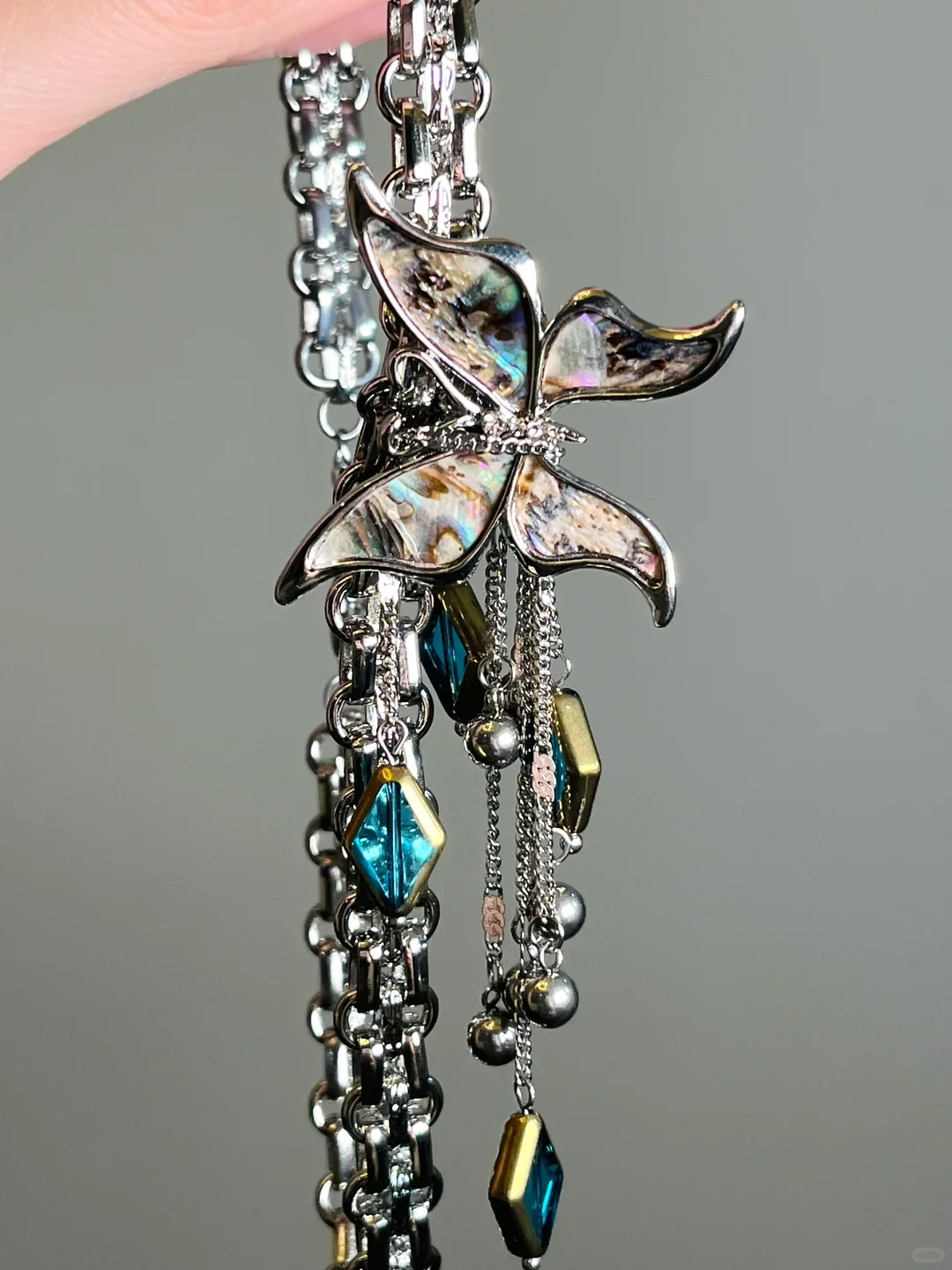 Chic Vintage Y2k Butterfly Tassel Choker Necklace