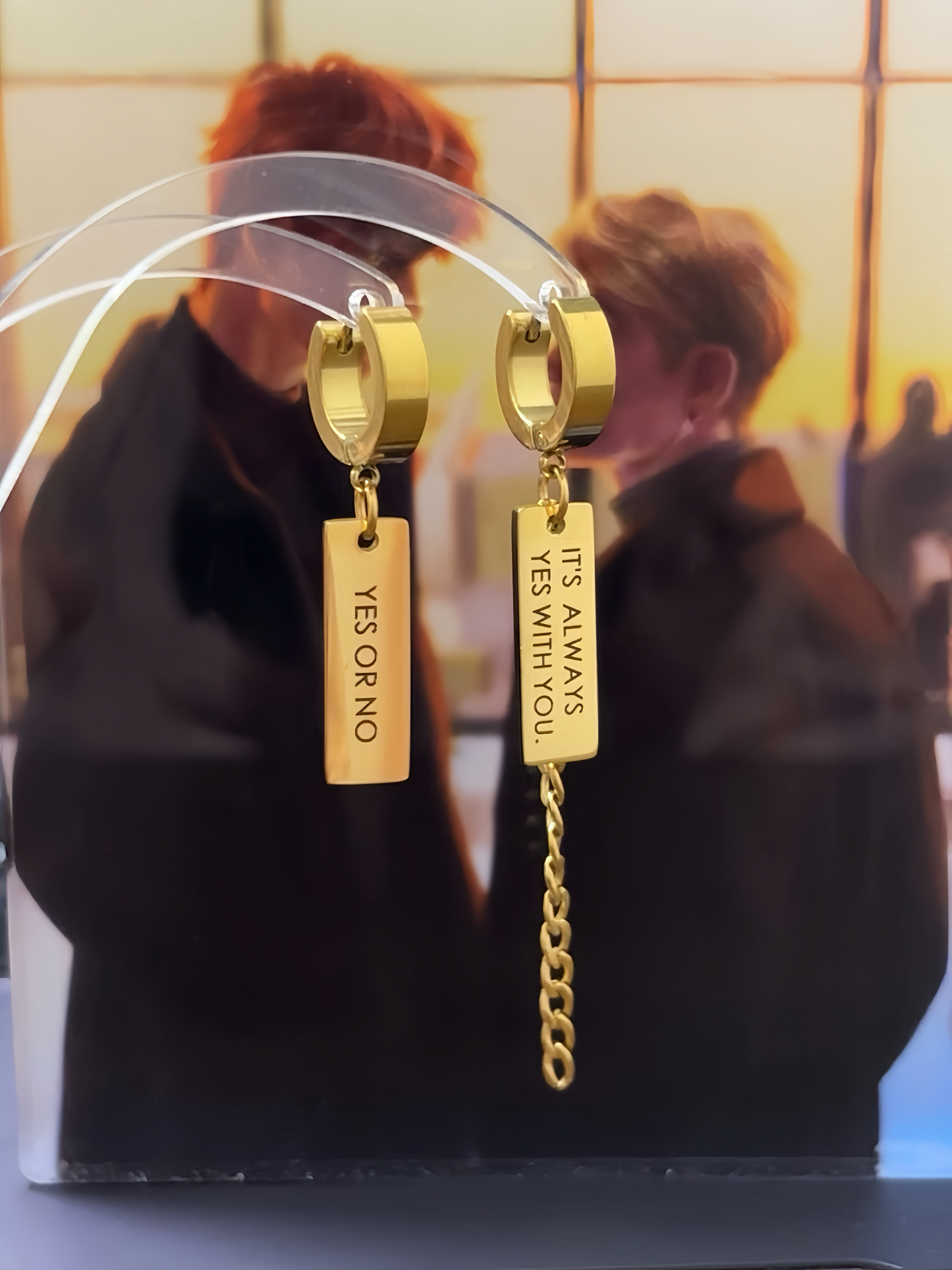 Yes Or NO Asymmetrical Tassel Earrings