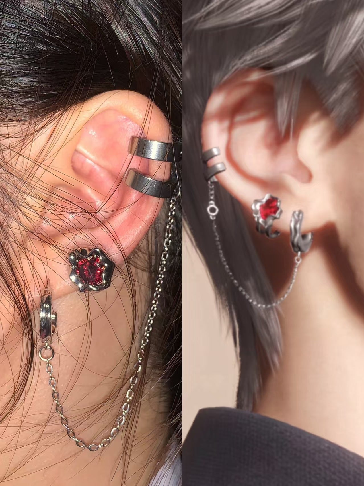 Goth Sylus Cosplay Earrings