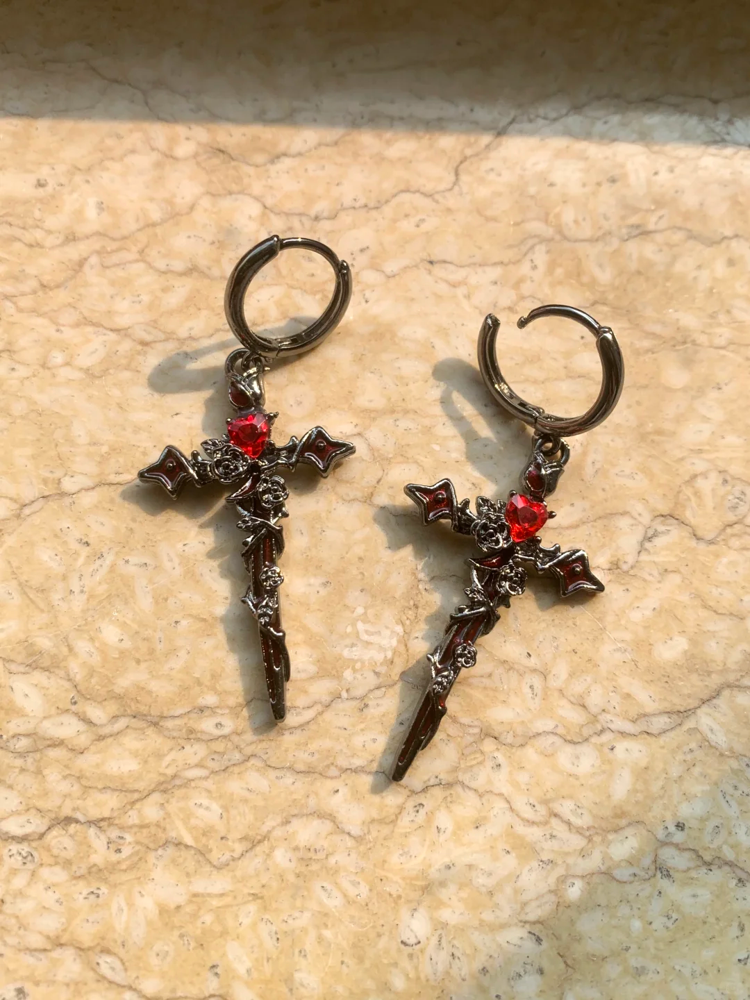 Gothic Y2K Unisex Gefallener Engel Schwert Legierung Ohrstecker