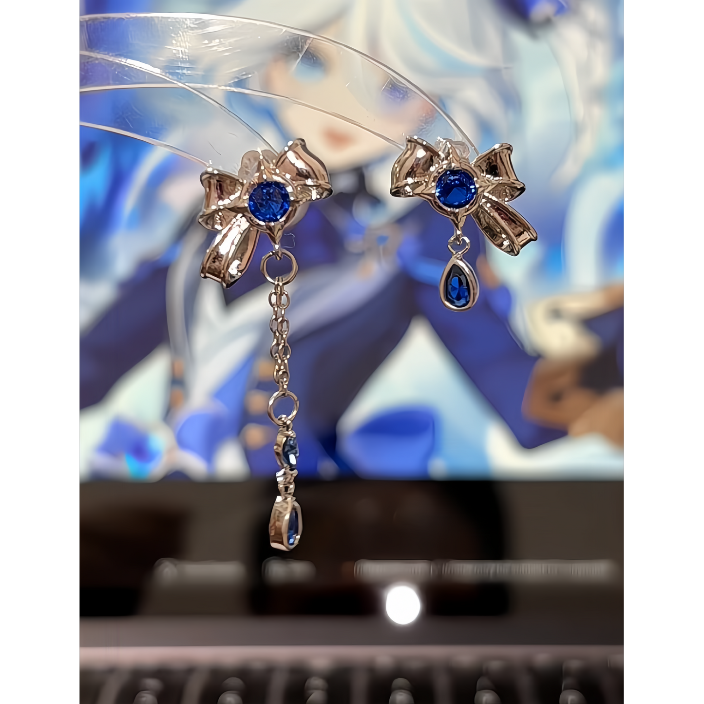 Furina Inspired Bow Earrings