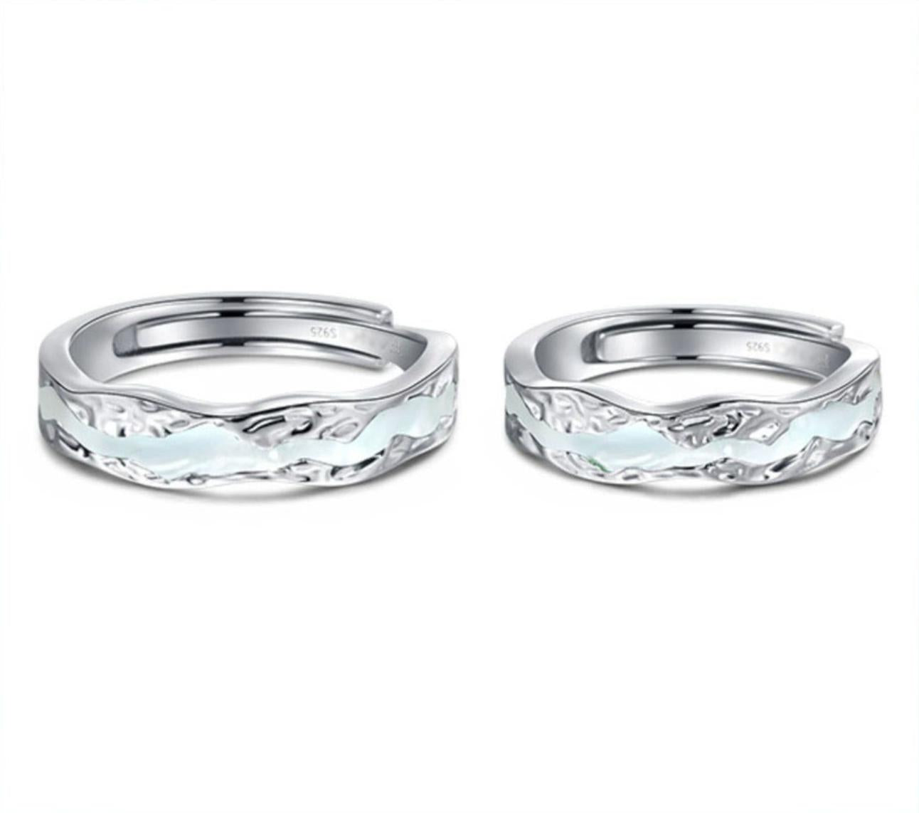 Designer leuchtender S925 Silber Paarring