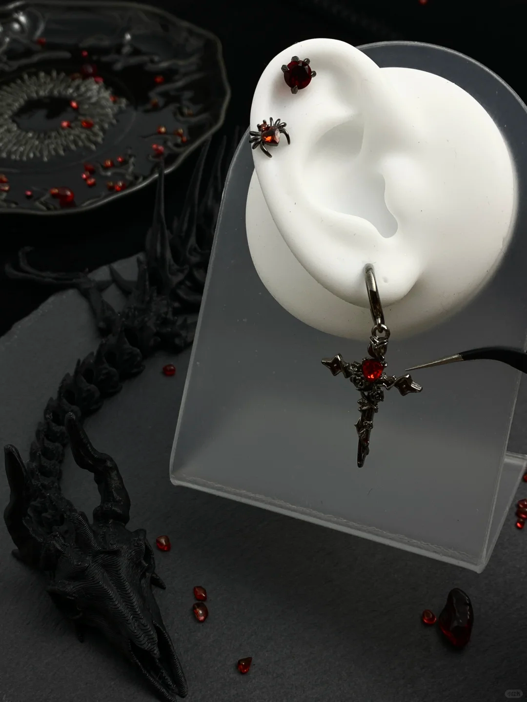 Gothic Y2K Unisex Gefallener Engel Schwert Legierung Ohrstecker