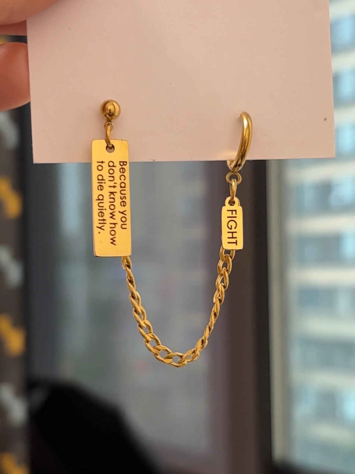 Designer AFTG Fight Earring